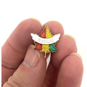 Vintage Radium Pin Gold Tone